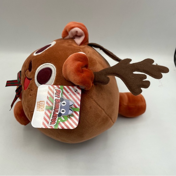 Roblox Big Games Pet Simulator X Reindeer Dog Holiday Christmas Plush With Tag - Picture 3 of 9